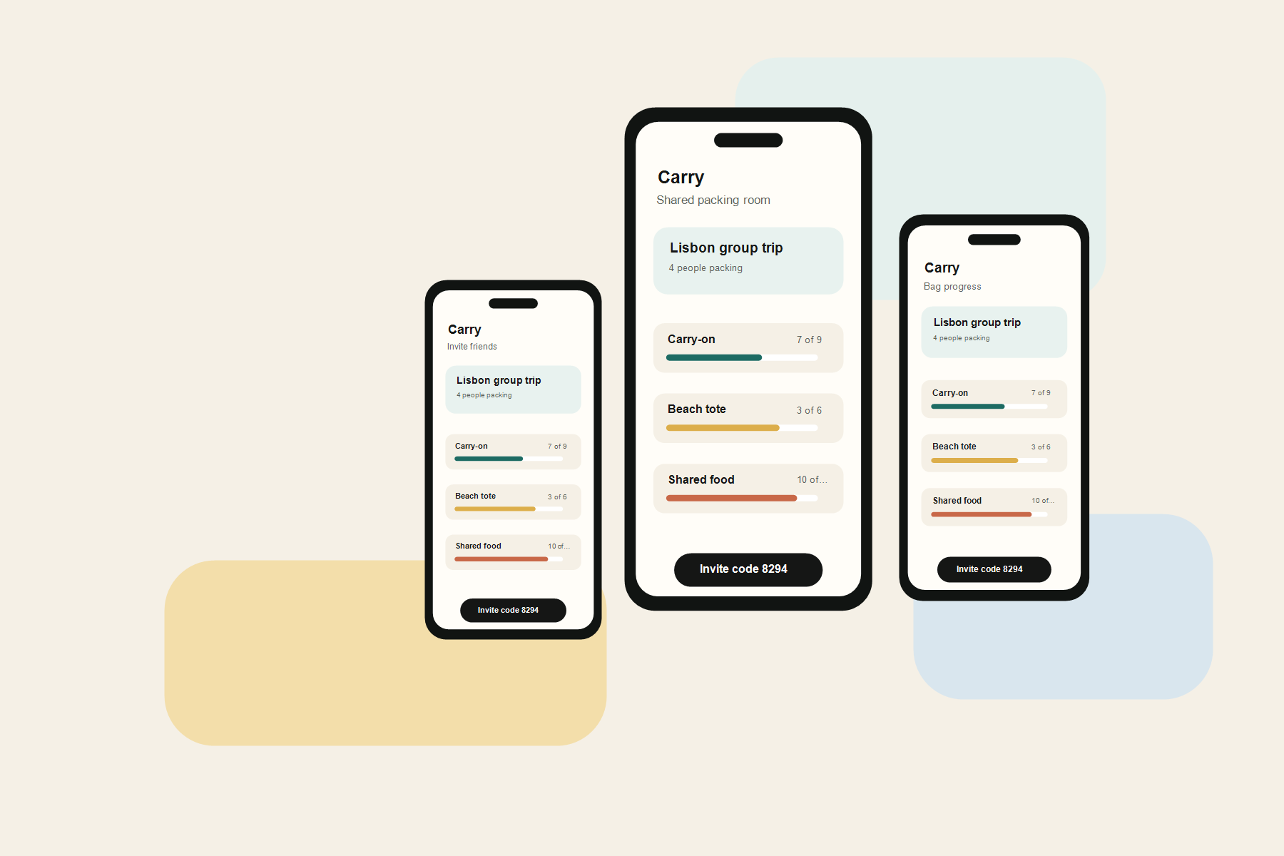 Pack Cat trip packing list app preview